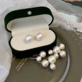 wholesale S925 Sterling Silver Fever Same Style Pearl Earrings for Women, High-end Sense, New Collection-0-0