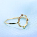 wholesale 925 Sterling Silver Gold-Plated Minimalist Geometric Stackable Beaded Edge Ring for Women - Factory Direct Wholesale-0-1