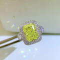 wholesale 925 silver new jewelry imported high-carbon diamond 8*11 olive green ring women's-0-2