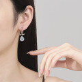 wholesale S925 Sterling Silver 1 Carat Moissanite Stylish and Fashionable Earrings Simple Cross-Border New Ear Accessories Stud Earrings-0-3