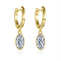 Sterling Silver Marquise Moissanite Earrings for Women Wedding-0-3