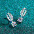 S925 Sterling Silver Moissanite Stud Earrings for Women-0-0