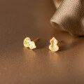 wholesale S925 Sterling Silver Fresh and Sweet Ins Style Niche Design Exquisite Ice Gourd Earrings M06461-0-4