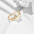 wholesale S925 Sterling Silver Gold-Plated Light Luxury Style New Ring Fashion OL Versatile Natural Freshwater Pearl Finger Ring Wholesale-0-1
