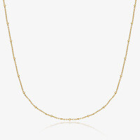wholesale S925 Sterling Silver Beaded Chain Necklace with a Luxurious and Minimalist Aesthetic for Cross-Border European and American Jewelry-18k gold (40+12cm)  925 silver