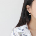 wholesale S925 Sterling Silver Minimalist Baroque Pearl Earrings for Women, Student Silver Jewelry-0-2