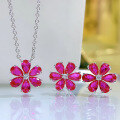 wholesale 925 Silver New Snowflake Necklace for Women, Light Luxury Small Brand Flower Daisy Petal Collarbone Chain-0-2