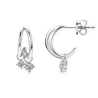 S925 Sterling Silver D-color Moissanite Bow Earrings-Style E [Clearance Sale with Free Shipping] K Silver  925 Silver