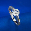 wholesale 925 Silver Mu Jing Jewelry New Style 1 Carat Simulated Diamond Luxury Full Diamond Ring for Daily Wear-0-1