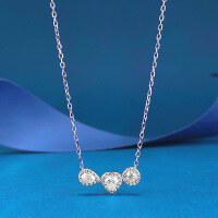 wholesale S925 Sterling Silver Fashionable Trendy Women's Moissanite Fancy Shape Diamond Pendant Necklace for Fair Skin in Live Broadcast-N522 Shaped Necklace>925 Silver