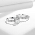 wholesale Metal material first: 08ct Princess Cut Moissanite Bridal Set Stackable Engagement Ring for Women, Amazon eBay Best Seller-0-2