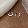 wholesale S925 Sterling Silver Minimalist Simple Hoop Earrings for Women, Light Luxury Niche New Ear Clasp Earrings for Best Friend-0-0