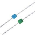 wholesale Metal Material: NIS Simulated Diamond Emerald, 10*12 Full Diamond Chain, New Style from Mu Jing Jewelry-0-4