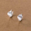 wholesale S925 Sterling Silver Fresh and Sweet Ins Style Niche Design Geometric Texture Twist Ear Clasp M06028-0-3