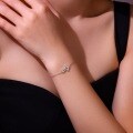 925 Silver Cross Bracelet with Moissanite, Hypoallergenic Wholesale Jewelry-0-2