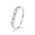 wholesale S999 solid pure silver minimalist solid closed-band ring for women, index finger ring, pinky ring, understated and elegant style ring-0-19