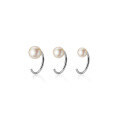 wholesale S925 silver small and fresh short pearl ear hooks, petite and elegant Korean-style stud earrings G7541-0-4