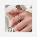 wholesale S925 Sterling Silver Exquisite Chinese Style Retro Hollow Jade Bamboo Leaf Ring R02823-0-1