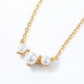wholesale S925 Sterling Silver New Minimalist Geometric Pearl Necklace Fashion Trend Wholesale for Women-0-2