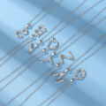 wholesale S925 Sterling Silver 26 Letters Pendant Necklace for Women, Ins Style Cross-Border New Product-0-0