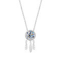 Silver Dreamcatcher Pendant Necklace, Ethereal and Versatile Gift for Her-0-3