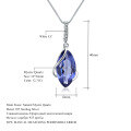 wholesale S925 silver gemstone crystal pendant necklace with a design sense, luxurious retro fashion-0-0