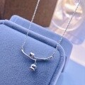 wholesale S925 Sterling Silver Maker Fashion Lily of the Valley Blooming Summer Simple Necklace Light Luxury Pastoral Style Floral Collarbone Chain Gift for Girlfriend-0-1