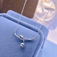 wholesale S925 Sterling Silver Maker Fashion Lily of the Valley Blooming Summer Simple Necklace Light Luxury Pastoral Style Floral Collarbone Chain Gift for Girlfriend-Lily of the Valley Necklace 925 Silver