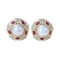 wholesale S925 Silver New Artificial Synthetic 7mm Pearl Earrings Retro Fashion Versatile European and American Best-Seller-0-4