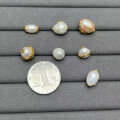 wholesale Gold-plated 925 ancient silver fittings set with natural freshwater pearl butterfly cross spacer beads for DIY bracelets and necklaces-0-2