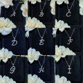 S925 Silver 18k Gold-Plated Moissanite Alphabet Pendant Necklace, DIY Gift-0-2