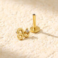 wholesale 925 Sterling Silver Piercing Studs Earrings Twelve Zodiac With Flat Back  For Women-0-13