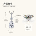 Sterling Silver Fashion Pendant Necklace with Moissanite-0-18