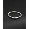 wholesale 999 pure silver minimalist ring for women, small and unique design, solid silver smooth surface, luxurious and high-end, index finger or pinky ring, matching couple bands-0-3