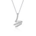wholesale 925 Sterling Silver Geometric Necklace for Women with Diamond Accents, Ins Light Luxury Small and Minimalist Style, Versatile and High-End Pendant Collarbone Chain Necklace-0-4