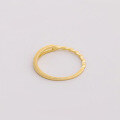 wholesale S925 Sterling Silver Gold Plated Geometric Lines Minimalist Luxury Style Ring, Factory Wholesale In Stock-0-3
