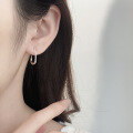wholesale S925 Sterling Silver C-Shaped Earrings Korean Style Light Luxury Ear Piercing Jewelry High-End Feel Xiaohongshu Same-0-2