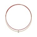 wholesale 925 Silver Fashion Gold Red Rope Chain Necklace Does Not Fade, Light Luxury Advanced Moissanite Birth Year Necklace-0-5