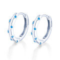 wholesale S925 Sterling Silver Earrings with Colored Zircon Inlaid, Ins Style High-End Women's Jewelry Factory Direct-0-12