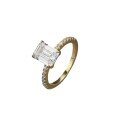 wholesale S925 Silver European and American 6*8 Small Square Sugar Ring with High-Carbon Diamond, Women's。-0-4