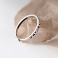 wholesale S925 Sterling Silver Adjustable Open Vintage Style Minimalist Tribal Fish Ring J9859-0-3