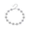wholesale S925 Sterling Silver Moissanite Bracelet with Sparkling Cross Flower Design, Luxurious and High-End Silver Jewelry for Cross-Border Wholesale-0-4