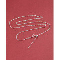 wholesale 925 Sterling Silver Chopin Chain Necklace for Women, Universal Pull Chain, Simple Chain, Collarbone Chain, Sweater Chain, DIY Small Hole Pin Pendant-0-2