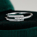 S925 Sterling Silver Hip-Hop Asymmetrical Stacking Ring with Moissanite-0-4