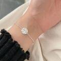 wholesale S925 Sterling Silver Bow Bracelet for Women, Small Niche Design, Fashionable and High-End Sense, Versatile Circular Tag Bracelet, Trendy Hand Accessory-0-0