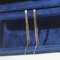 wholesale Metal: Sterling Silver Gold-Plated Dunli Jewelry Light Luxury Tassel Earrings, High-End Slimming Long Snake Chain Earrings, Versatile and Dynamic-0-0