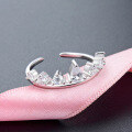 wholesale S925 Sterling Silver Crown Ring for Women, European and American Ins Style, Niche and High-End, Diamond-Inlaid, Personalized Silver Ring for Wholesale-0-1