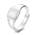 wholesale S925 silver retro antique polished brushed trendy minimalist fashion literary open-end ring-0-5