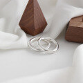 wholesale S990 Sterling Silver 35mm INS Style Plain Band Ring for Women-0-1
