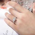 wholesale 18k Gold Plated S925 Silver 3 Carat Moissanite Five-Stone Ring, Small Design Engagement for Women-0-5
